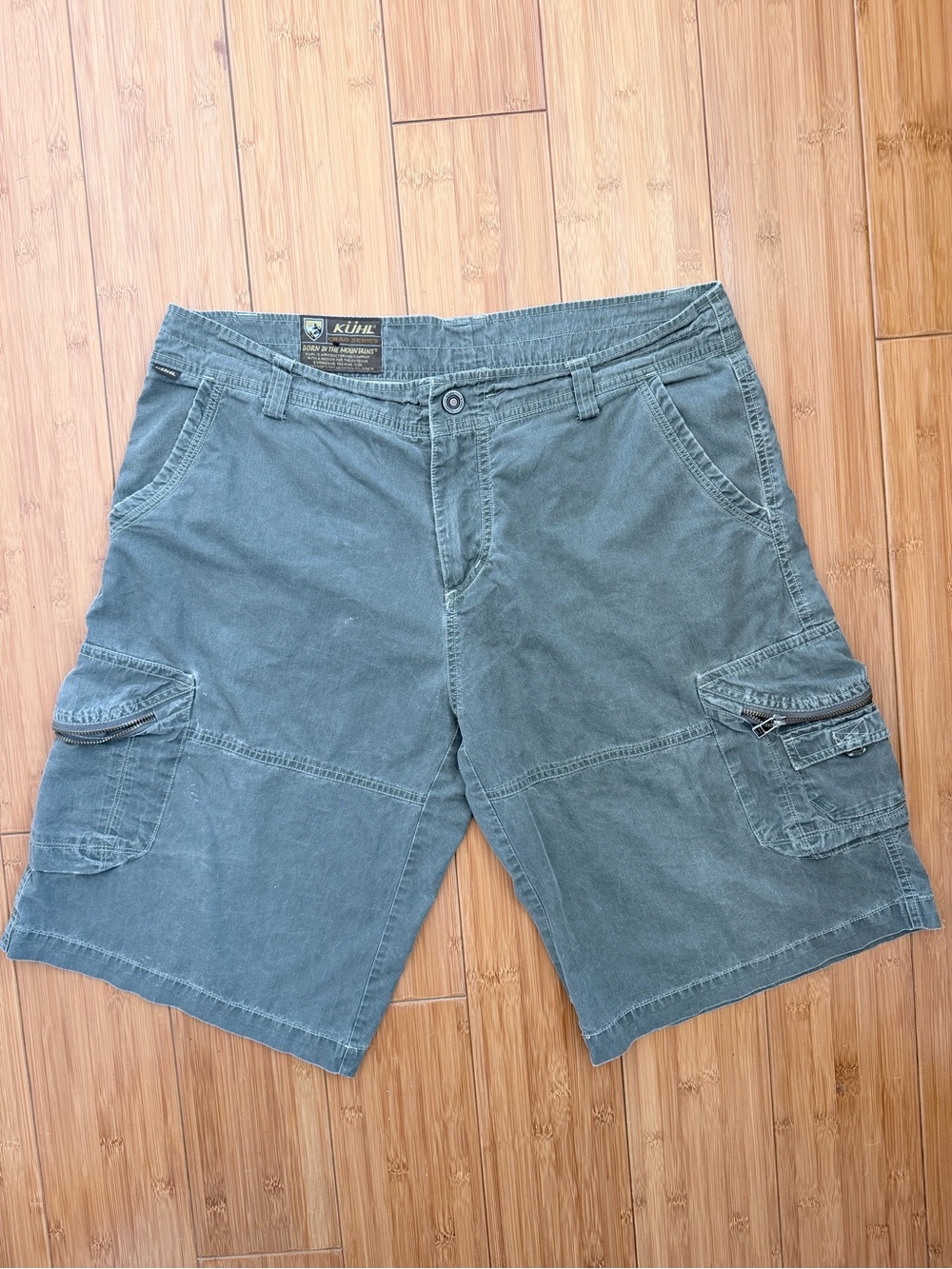 Vintage KÜHL Vintage Cargo Shorts Men’s XL Gray Outdoor Hiking Utility Shorts